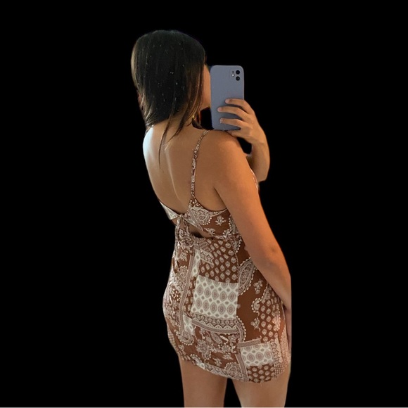 Patchwork pattern mini dress - Picture 3 of 3